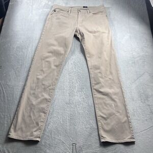 AG Adriano Goldschmied Pants Mens 34x34 Tan The Graduate Tailored Leg Chino
